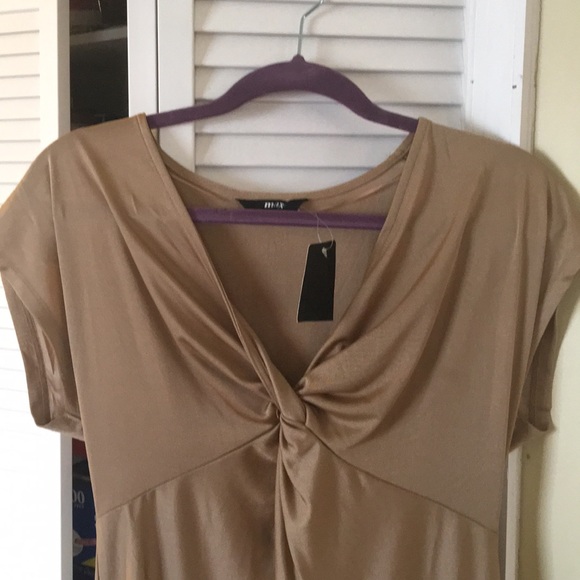 Shimmery, sheer gold dress - Picture 2 of 3